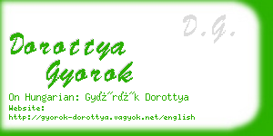 dorottya gyorok business card